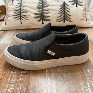 Vans Black Perforated Slip-On Sneakers